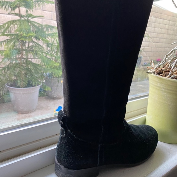 Tall Suede Leather Boots - Black - Picture 3 of 7